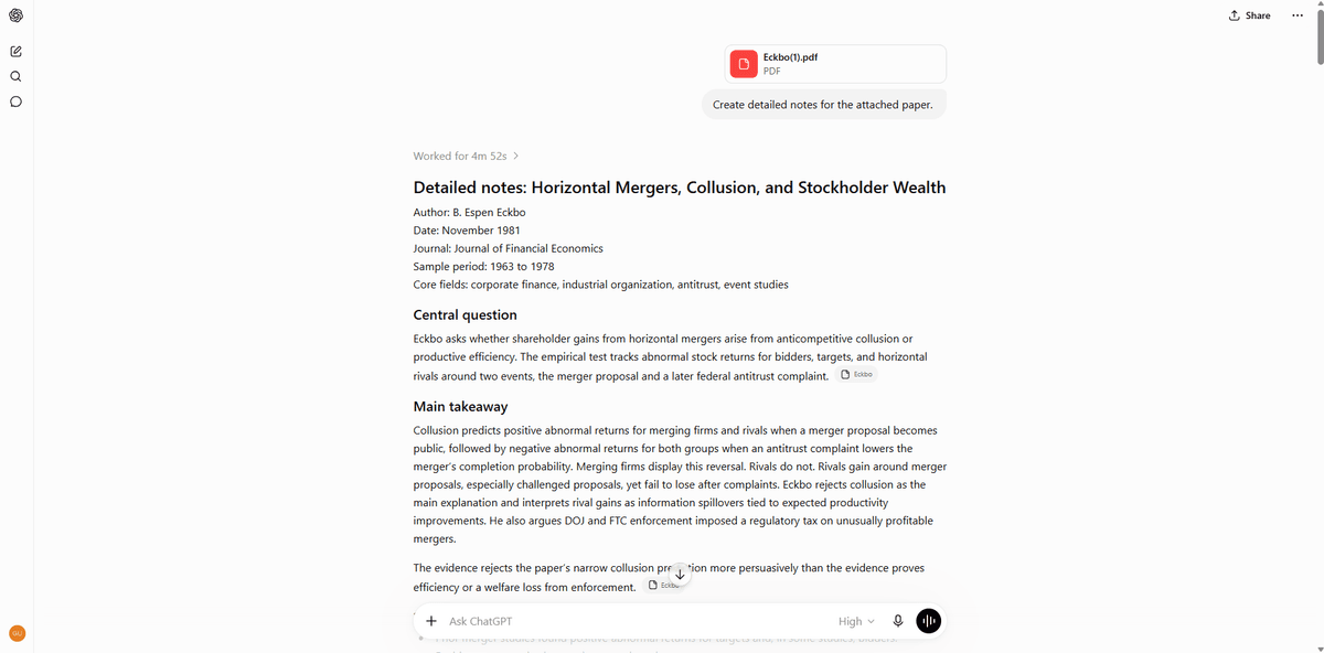 ChatGPT's Notes