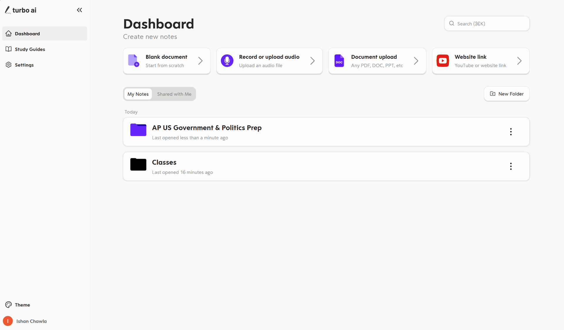 AP US Government study guide added to the dashboard