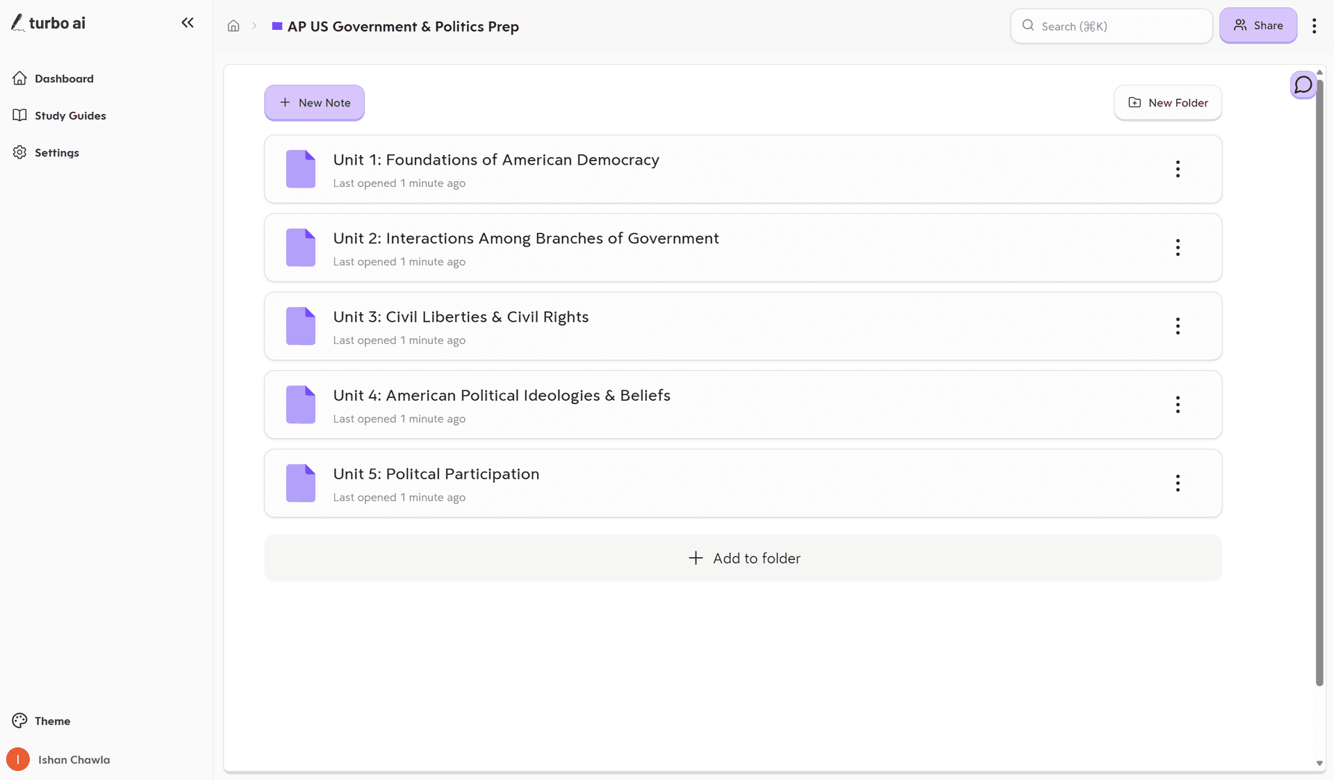 AP US Government units broken into folders